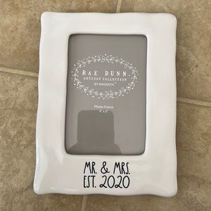 Rae Dunn Mr and Mrs 2020 Wedding Bridal Shower Bachelorette Picture Frame